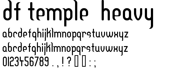 DF Temple  Heavy font